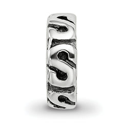 Sterling Silver 925 Swirl Spacer Bead with Antiqued Finish Classic Styling