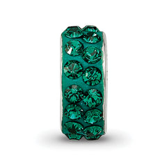 Sterling Silver Reflections May Double Row Preciosa Crystal Bead