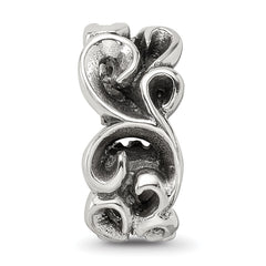 Sophia Jewelers Sterling Silver Scroll Bead with Antiqued Finish