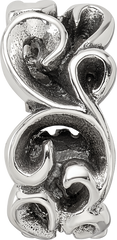 Sophia Jewelers Sterling Silver Scroll Bead with Antiqued Finish