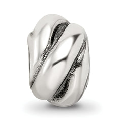 Sterling Silver 925 Bali Bead with Polished Antiqued Finish