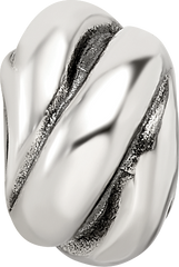 Sterling Silver 925 Bali Bead with Polished Antiqued Finish