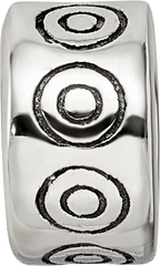 Sophia Jewelers Antiqued Sterling Silver 925 Bali Circle Bead Solid Cast