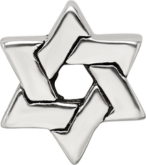 Sterling Silver 925 Star of David Bead with Antiqued Finish, Elegant and Versatile