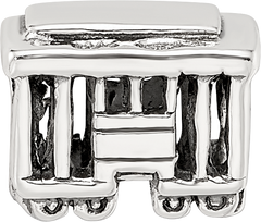 Sterling Silver 925 Streetcar Bead with Antiqued Finish Timeless Travel Charm