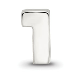 **Sterling Silver 925 Number 1 Bead with Polished Finish Timeless Charm for Personal Milestones**