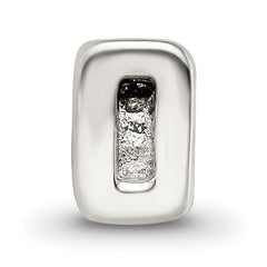 Sterling Silver 925 Kids Number 0 Bead with Polished Finish, Casted Design