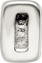 Sterling Silver 925 Kids Number 0 Bead with Polished Finish, Casted Design