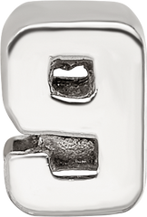 Sterling Silver 925 Polished Kids Number 9 Bead Solid and Casted