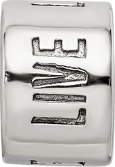 Sophia Jewelers Sterling Silver 925 Live Laugh Love Spacer Bead Antiqued Solid Themed Design