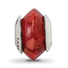Sterling Silver Bamboo Coral Bead with Polished Finish Earth-Inspired Design
