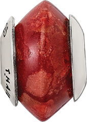 Sterling Silver Bamboo Coral Bead with Polished Finish Earth-Inspired Design