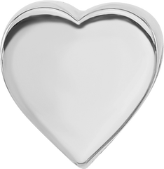 Sterling Silver 925 Heart Themed Bead with Antiqued Finish and Solid Design