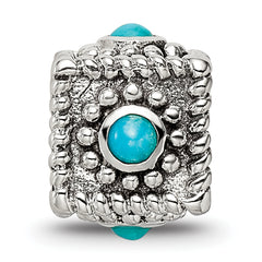 Sophia Jewelers Sterling Silver 4-Stone Turquoise Antiqued Bead