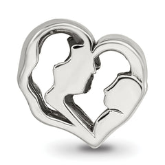Sterling Silver 925 Mother and Baby Bead with Polished Finish Elegant Keepsake for Motherhood