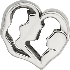 Sterling Silver 925 Mother and Baby Bead with Polished Finish Elegant Keepsake for Motherhood