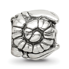 Sterling Silver 925 Reflections Shell Bead with Antiqued Solid Design