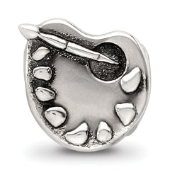 Sterling Silver 925 Antiqued Artists Palette Bead Elegant Cast Design
