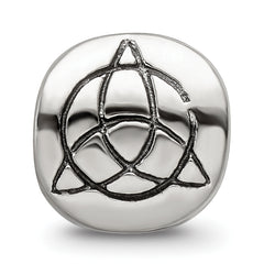 Sterling Silver 925 Celtic Trinity Bead with Antiqued Finish Solid Craftsmanship