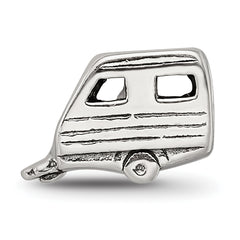 Sterling Silver 925 Antiqued Themed Bead with Solid Casted Design