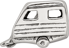 Sterling Silver 925 Antiqued Themed Bead with Solid Casted Design