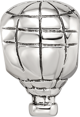 Sterling Silver 925 Hot Air Balloon Bead with Antiqued Finish