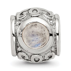 Sterling Silver 925 Moonstone Bead with Antiqued Finish Sophisticated Design