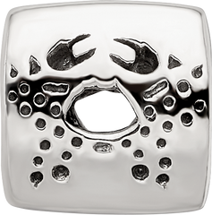 Sterling Silver 925 Cancer Zodiac Bead with Antiqued Finish Themed and Solid