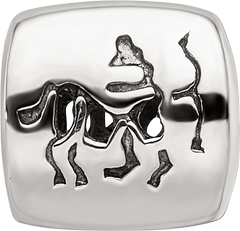 Sterling Silver 925 Sagittarius Zodiac Bead with Antiqued Finish  Personalized Charm for Bracelets