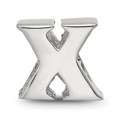 Sterling Silver Reflections Letter X Bead