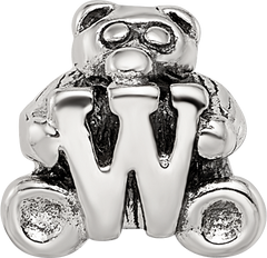 Sterling Silver 925 Kids Bead with Polished Antiqued Finish Solid