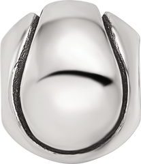Sterling Silver 925 Antiqued Kids Tennis Ball Bead Solid Design