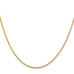 14K 36 inch 1.5mm Diamond-cut Rope with Lobster Clasp Chain