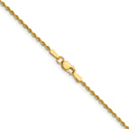 14K 36 inch 1.5mm Diamond-cut Rope with Lobster Clasp Chain