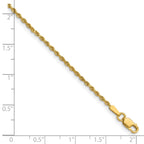 14K 36 inch 1.5mm Diamond-cut Rope with Lobster Clasp Chain