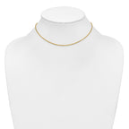14K 14 inch 1.5mm Diamond-cut Rope with Lobster Clasp Chain