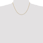14K 18 inch 1.5mm Diamond-cut Rope with Lobster Clasp Chain