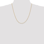 14K 22 inch 1.5mm Diamond-cut Rope with Lobster Clasp Chain