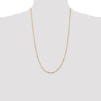 14K 26 inch 1.5mm Diamond-cut Rope with Lobster Clasp Chain