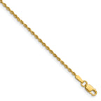 14K 36 inch 1.5mm Diamond-cut Rope with Lobster Clasp Chain