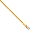 14K 36 inch 1.5mm Diamond-cut Rope with Lobster Clasp Chain
