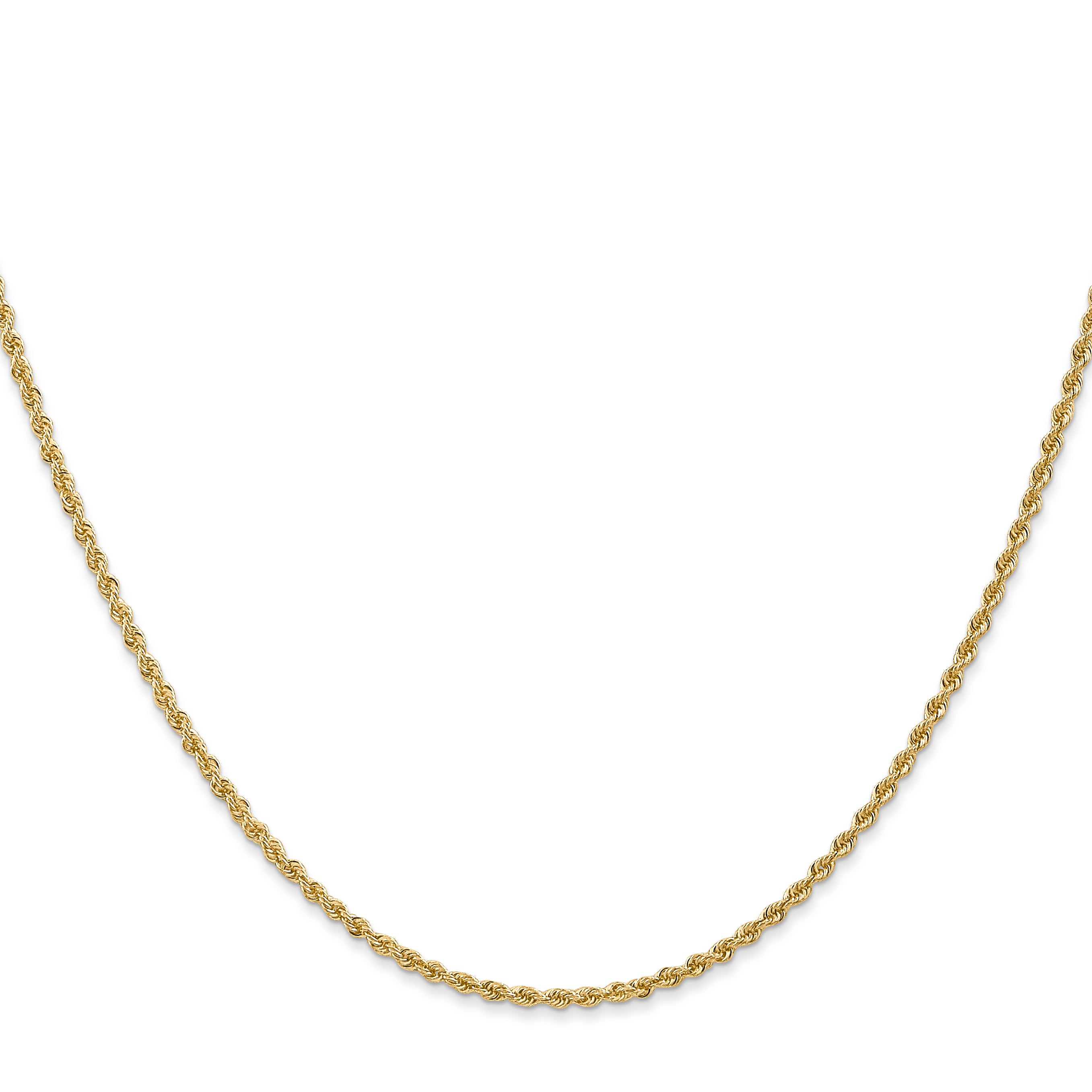 14K 36 inch 1.5mm Regular Rope with Lobster Clasp Chain