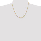 14K 20 inch 1.5mm Regular Rope with Lobster Clasp Chain