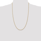 14K 26 inch 1.5mm Regular Rope with Lobster Clasp Chain