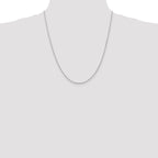 10k White Gold 1.5mm Diamond-cut Rope Chain