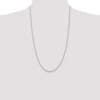 10k White Gold 1.5mm Diamond-cut Rope Chain