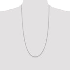 10k White Gold 1.5mm Diamond-cut Rope Chain