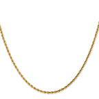 14K 36 inch 1.75mm Diamond-cut Rope with Lobster Clasp Chain