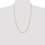 14K 26 inch 1.75mm Diamond-cut Rope with Lobster Clasp Chain