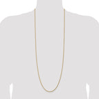 14K 36 inch 1.75mm Diamond-cut Rope with Lobster Clasp Chain